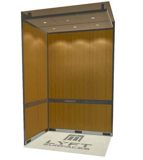 Elevator Interiorcustom elevator interior, light weight, elevator design, Calgary, Edmonton, Alberta, elevator wall panels, floor, ceiling, handrails, stainless steel